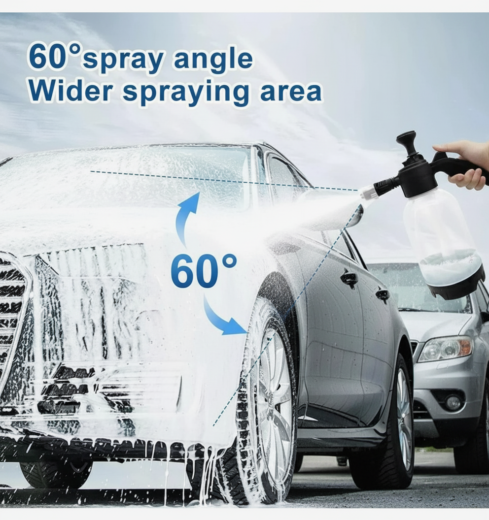 High-quality 60-degree spray angle demonstration
