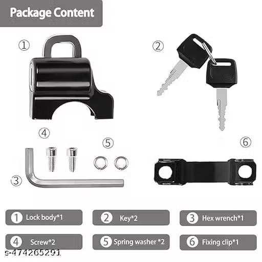 Strong Alloy Helmet Lock